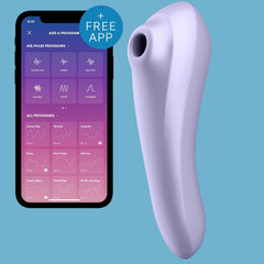 SATISFYER - DUAL PLEASURE AIR PULSE VIBRATOR MAUVE - 53Xshop
