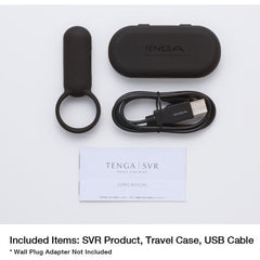 TENGA - SVR SMART BLACK VIBRATOR RING - 53Xshop