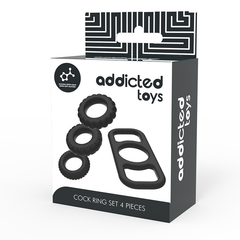 ADDICTED TOYS - COCK RING SET 4 PIECES - 53Xshop
