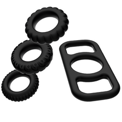 ADDICTED TOYS - COCK RING SET 4 PIECES - 53Xshop