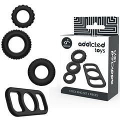 ADDICTED TOYS - COCK RING SET 4 PIECES - 53Xshop