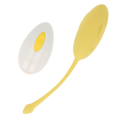 OHMAMA - TEXTURED VIBRATING EGG 10 MODES YELLOW - 53Xshop