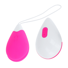 OHMAMA - TEXTURED VIBRATING EGG 10 MODES PINK AND WHITE - 53Xshop