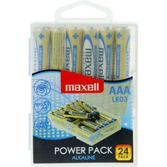 MAXELL - ALKALINE BATTERY AAA LR03 PACK * 24 BATTERIES - 53Xshop