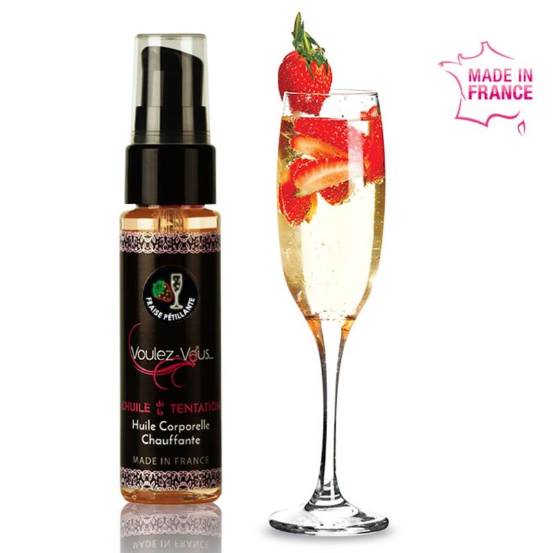 VOULEZ-VOUS - WARMING BODY OIL- CAVA WITH STRAWBERRIES 35 ML - 53Xshop