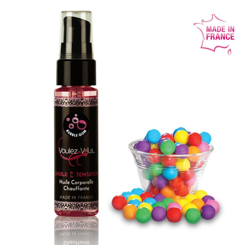 VOULEZ-VOUS - WARMING BODY OIL- BUBBLEGUM 35 ML - 53Xshop