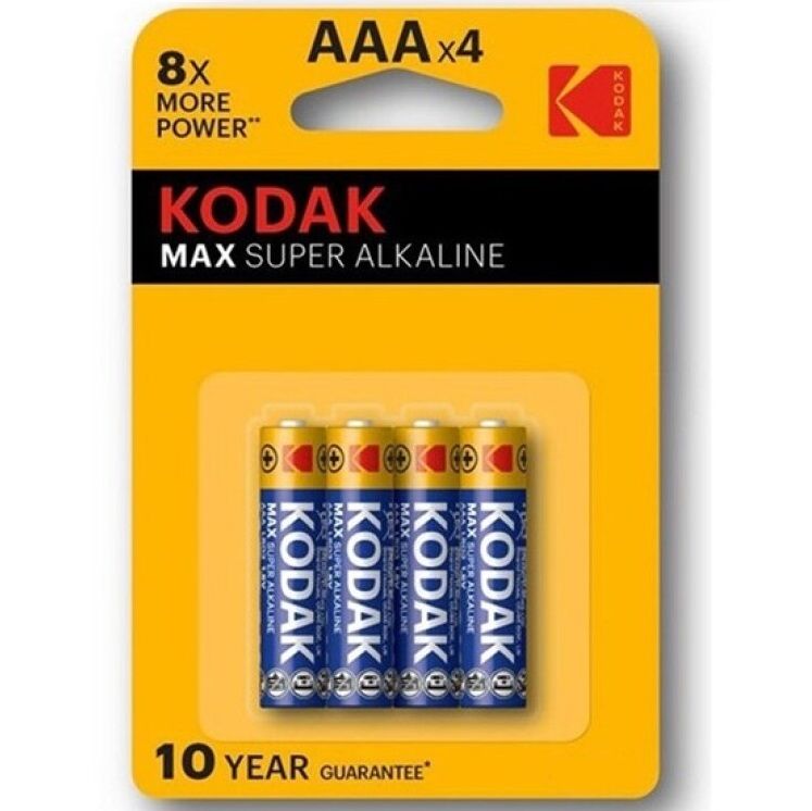 KODAK - MAX SUPER ALKALINE BATTERY AAA LR03 BLISTER * 4 - 53Xshop