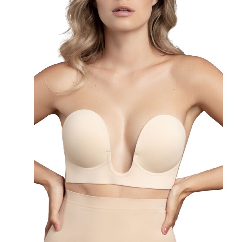 BYE-BRA - BRA WITHOUT HANDLES SHAPE U BLACK CUP A - 53Xshop