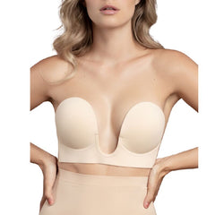BYE-BRA - BRA WITHOUT HANDLES SHAPE U BLACK CUP A - 53Xshop