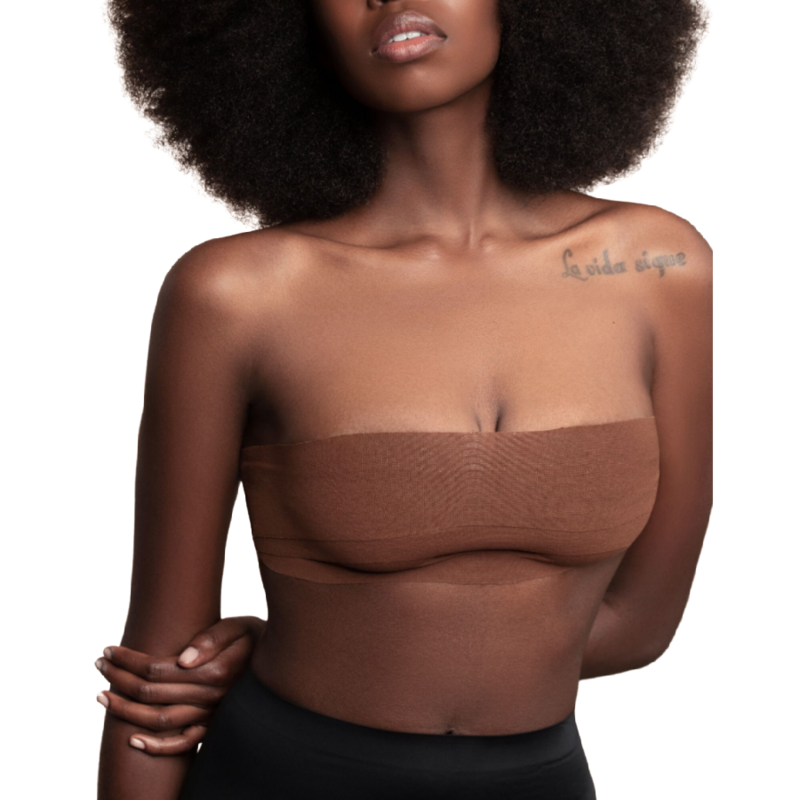 BYE-BRA - BODY CINTA 5 M X 6.5 CM + 3 PARES DE PEZONERAS MARRON - 53Xshop