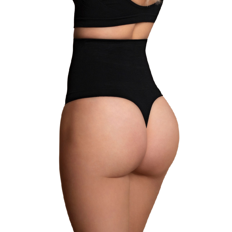 BYE-BRA - THONG STYLE SEAMLESS GIRDLE BLACK SIZE S - 53Xshop