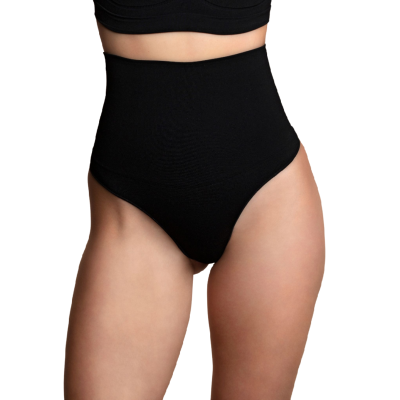 BYE-BRA - THONG STYLE SEAMLESS GIRDLE BLACK SIZE S - 53Xshop
