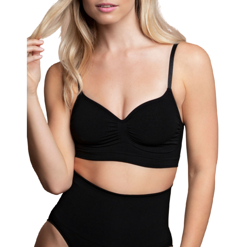 BYE-BRA - MEDIUM CONTROL BRA SEAMLESS BLACK SIZE S - 53Xshop