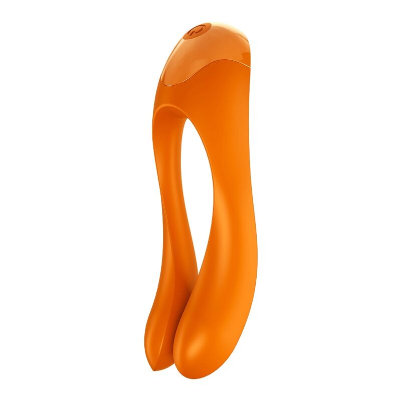 SATISFYER - CANDY CANE FINGER VIBRATOR ORANGE - 53Xshop