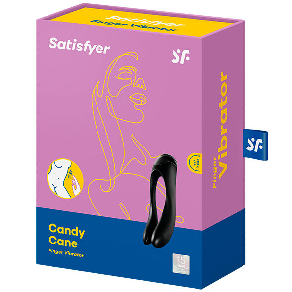 SATISFYER - CANDY CANE FINGER VIBRATOR ORANGE - 53Xshop
