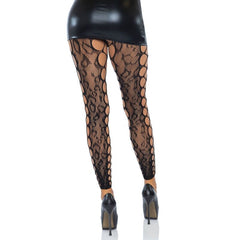 LEG AVENUE - FOOTLESS CROTHLESS TIGHTS ONE SIZE - 53Xshop