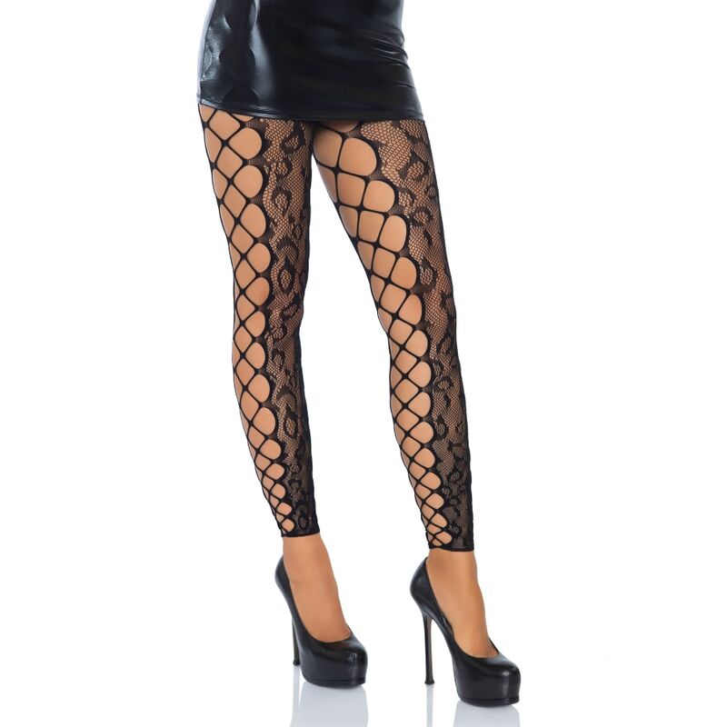 LEG AVENUE - FOOTLESS CROTHLESS TIGHTS ONE SIZE - 53Xshop
