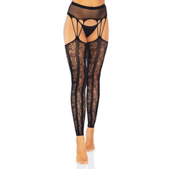 LEG AVENUE - FOOTLESS GARTERBELT STOCKINGS ONE SIZE - 53Xshop