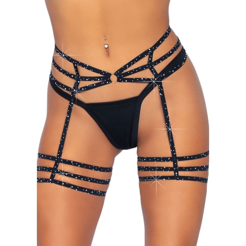 LEG AVENUE - RHINESTONE GARTER STRAPS ONE SIZE - 53Xshop