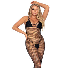 LEG AVENUE - WOVEN TWIST NET MAXI DRESS ONE SIZE - 53Xshop