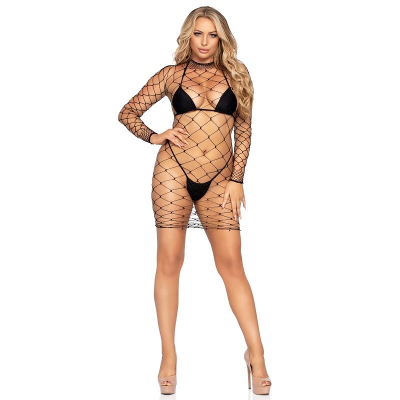LEG AVENUE - FENCE NET MINI DRESS ONE SIZE - 53Xshop