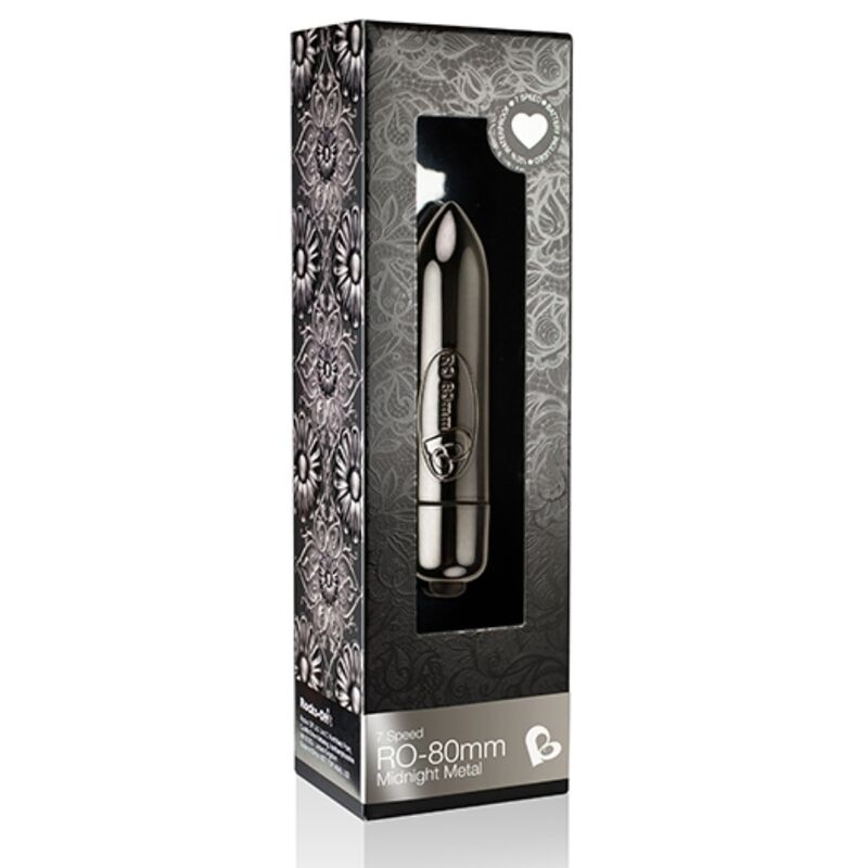 ROCKS-OFF - VIBRATING BULLET RO-80MM MIDNIGHT METAL - 53Xshop