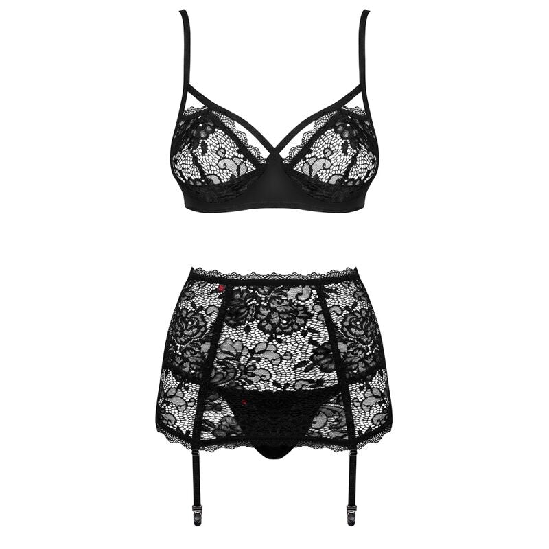 OBSESSIVE - PEONESIA SET THREE PIECES S/M - 53Xshop