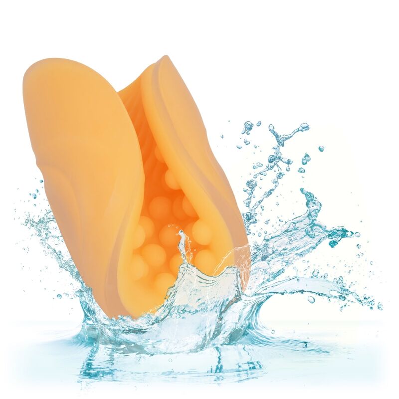 CALEXOTICS - BEADED GRIP MASTURBATOR ORANGE - 53Xshop
