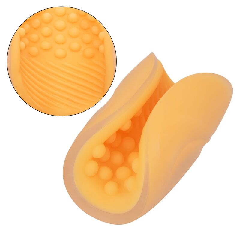 CALEXOTICS - BEADED GRIP MASTURBATOR ORANGE - 53Xshop