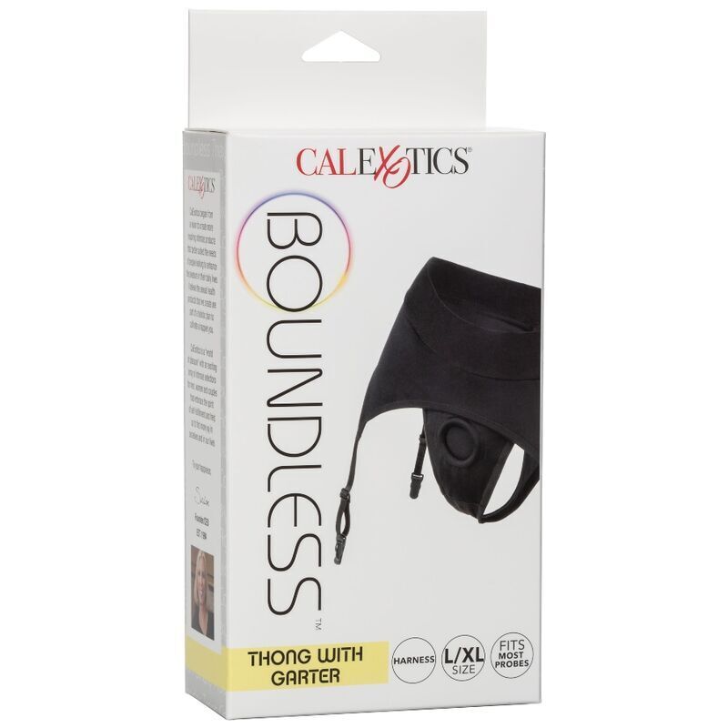 CALEXOTICS - BOUNDLESS THONG WITH GARTER S/M - 53Xshop