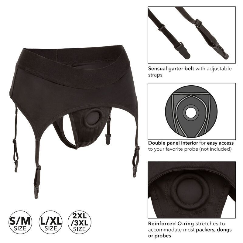 CALEXOTICS - BOUNDLESS THONG WITH GARTER S/M - 53Xshop