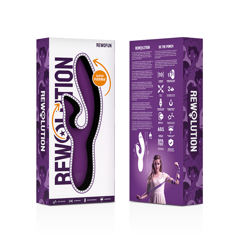 REWOLUTION - REWOFUN FLEXIBLE VIBRATOR WITH RABBIT - 53Xshop