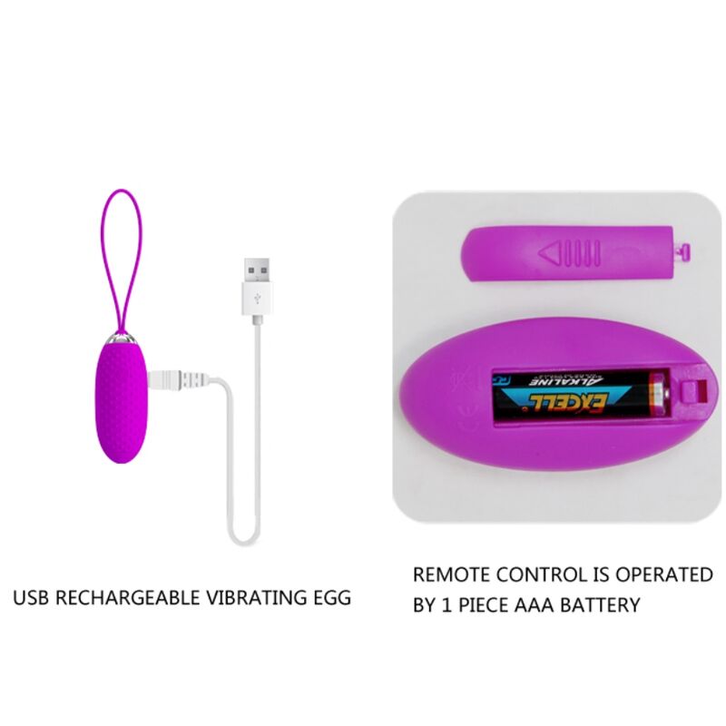 PRETTY LOVE - JOANNA VIBRATING EGG REMOTE CONTROL 12 MODES - 53Xshop