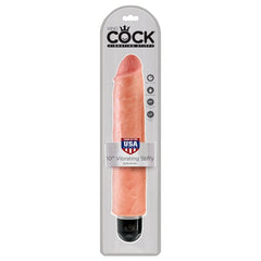 KING COCK - 25.4 CM VIBRATING STIFFY FLESH - 53Xshop