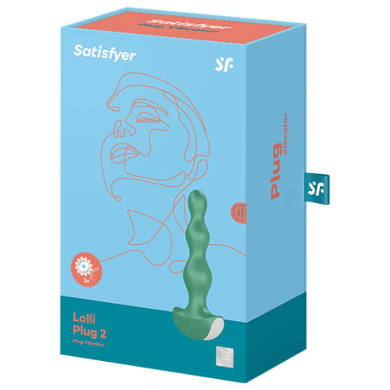 SATISFYER - LOLLI PLUG 2 PLUG VIBRATOR GREEN - 53Xshop