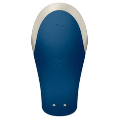 SATISFYER - DOUBLE LOVE LUXURY PARTNER VIBRATOR BLUE - 53Xshop