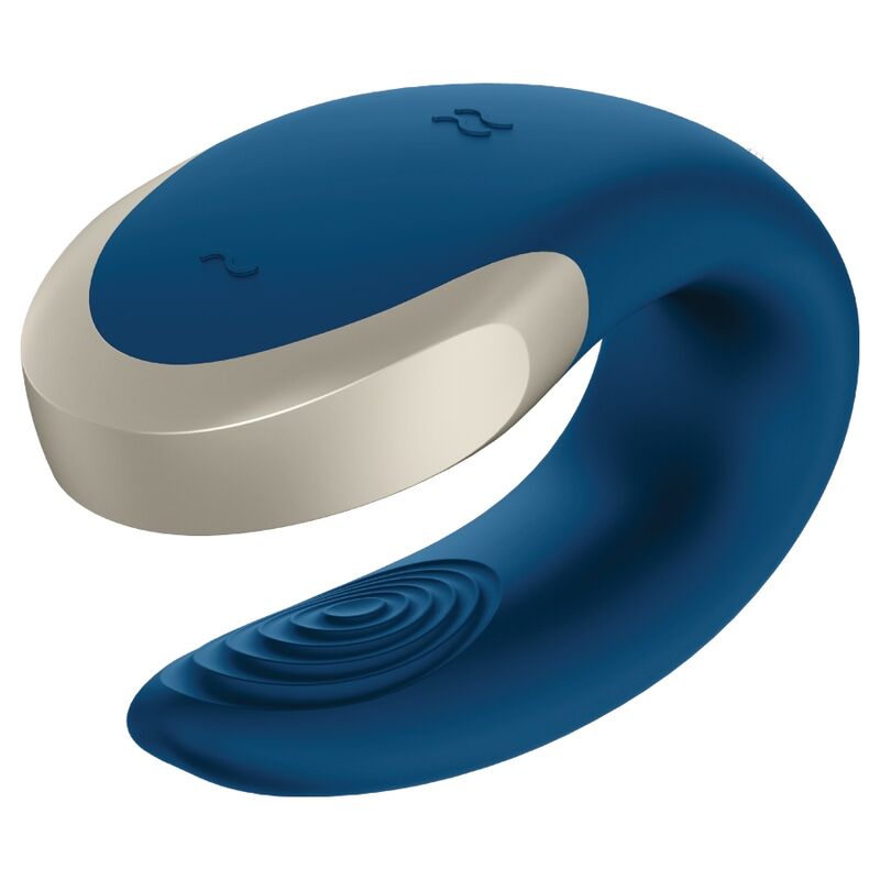 SATISFYER - DOUBLE LOVE LUXURY PARTNER VIBRATOR BLUE - 53Xshop