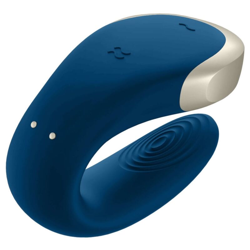 SATISFYER - DOUBLE LOVE LUXURY PARTNER VIBRATOR BLUE - 53Xshop