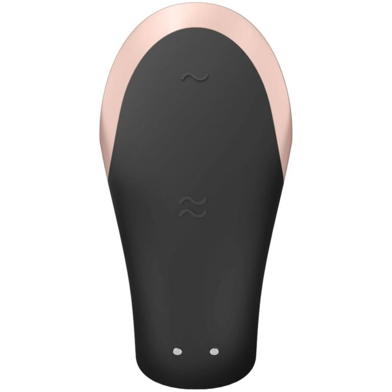 SATISFYER - DOUBLE LOVE LUXURY PARTNER VIBRATOR BLACK - 53Xshop