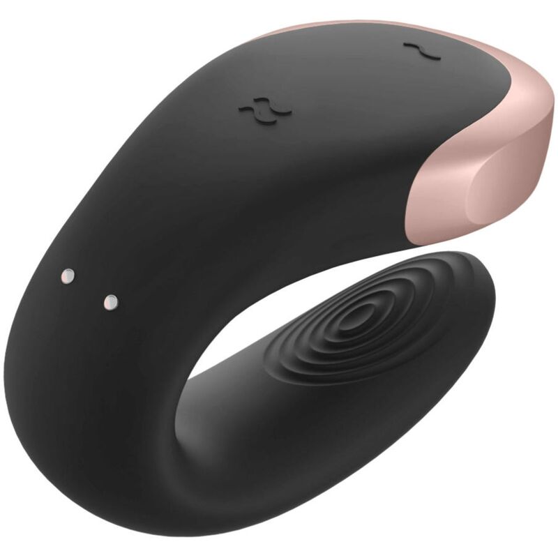 SATISFYER - DOUBLE LOVE LUXURY PARTNER VIBRATOR BLACK - 53Xshop