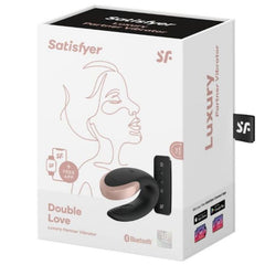 SATISFYER - DOUBLE LOVE LUXURY PARTNER VIBRATOR BLACK - 53Xshop