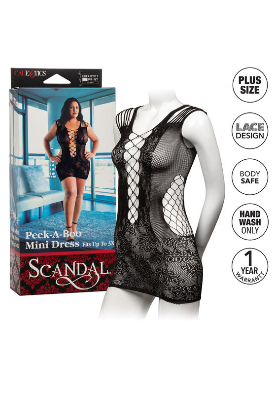 CALEXOTICS - PEEK-A-BOO MINI DRESS PLUS SIZE - 53Xshop