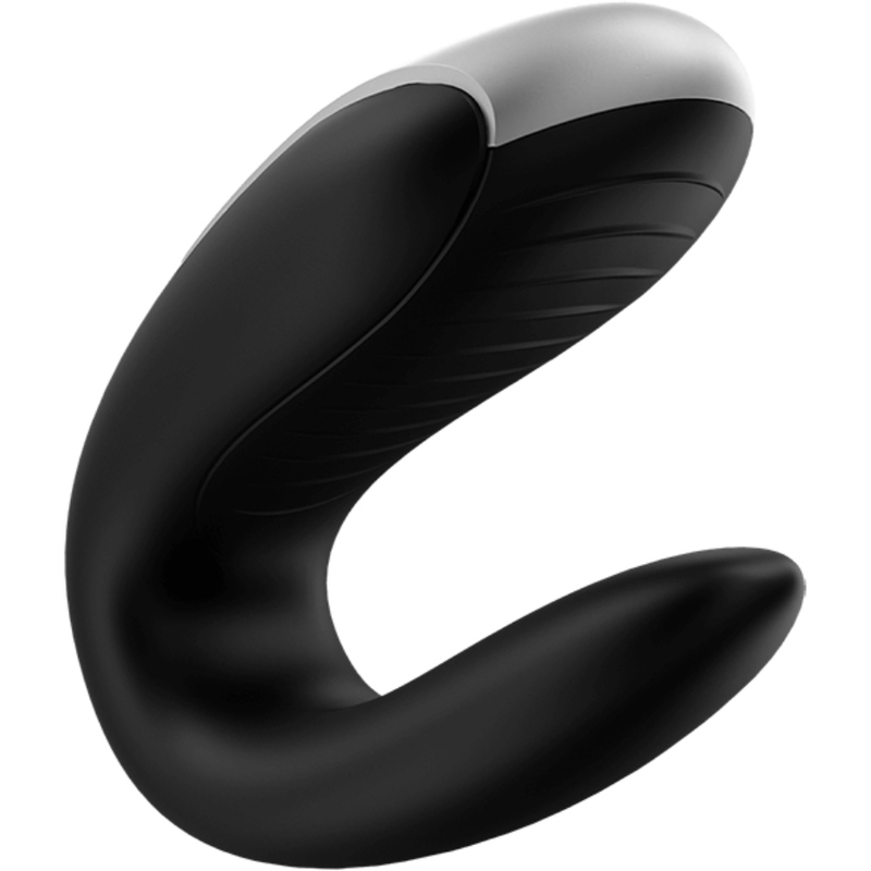 SATISFYER - DOUBLE FUN PARTNER VIBRATOR BLACK - 53Xshop