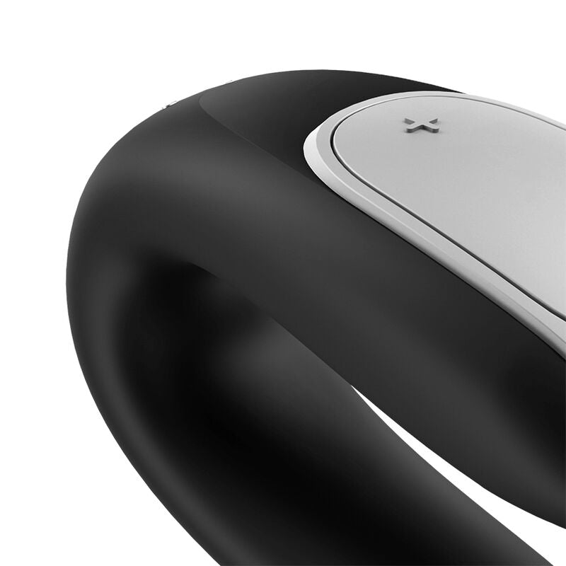 SATISFYER - DOUBLE FUN PARTNER VIBRATOR BLACK - 53Xshop