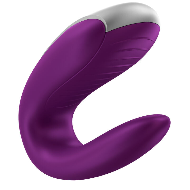 SATISFYER - DOUBLE FUN PARTNER VIBRATOR PURPLE - 53Xshop