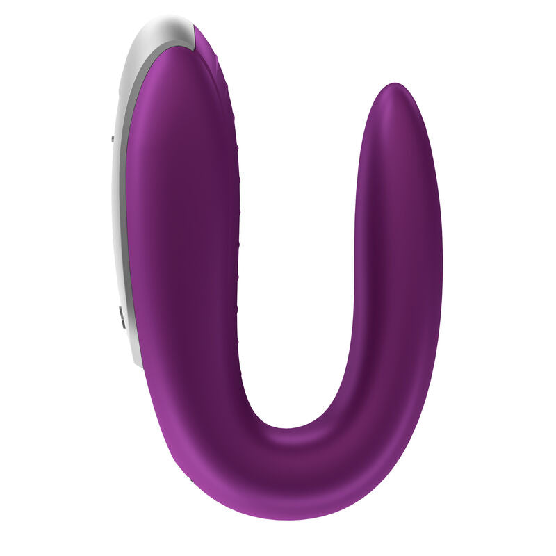 SATISFYER - DOUBLE FUN PARTNER VIBRATOR PURPLE - 53Xshop