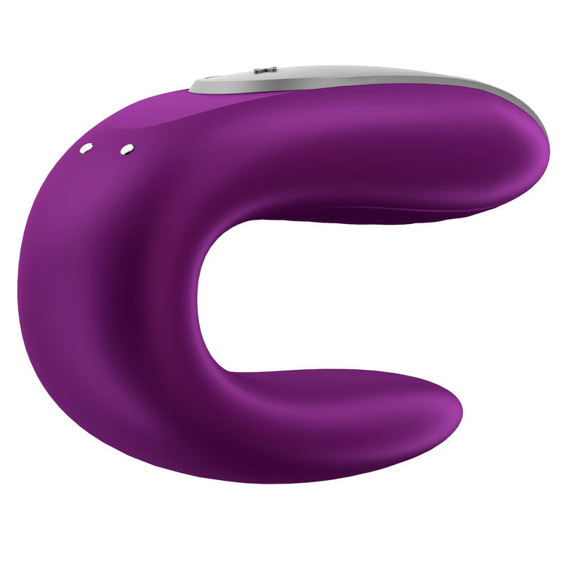 SATISFYER - DOUBLE FUN PARTNER VIBRATOR PURPLE - 53Xshop