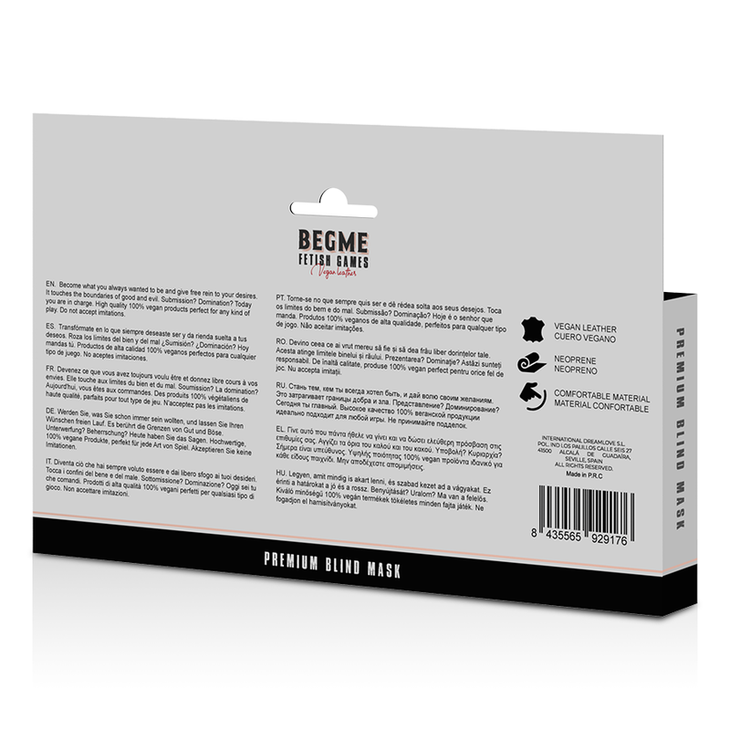 BEGME -  BLACK EDITION PREMIUM BLIND MASK  WITH NEOPRENE LINING - 53Xshop