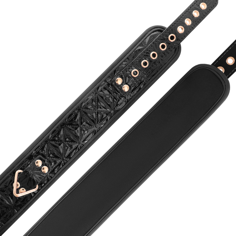 BEGME - BLACK EDITION PREMIUM VEGAN LEATHER COLLAR WITH NEOPRENE LINING - 53Xshop