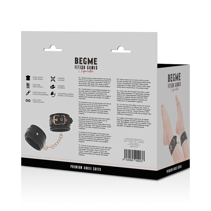 BEGME - BLACK EDITION PREMIUM ANKLE CUFFS WITH NEOPRENE LINING - 53Xshop